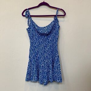 NWOT Blue Floral Romper